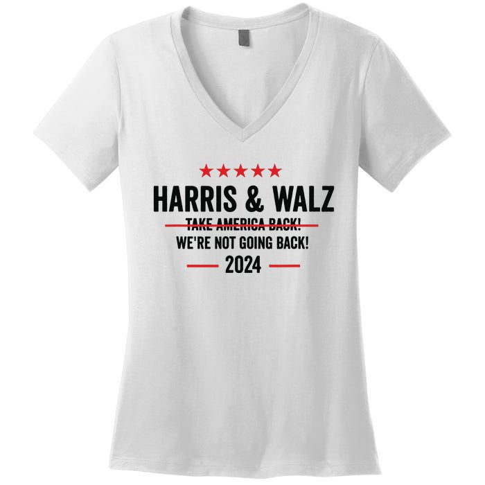 Kamala Harris 2024 For President Harris Walz 2024 Antitrump Women's V-Neck T-Shirt