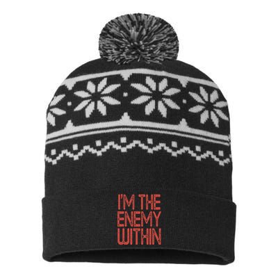 Kamala Harris 2024 I Am The Enemy Within USA-Made Snowflake Beanie