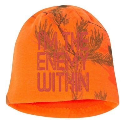 Kamala Harris 2024 I Am The Enemy Within Kati - Camo Knit Beanie