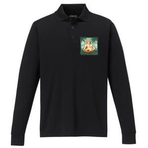 Kamala Harris 2024 Cat Lady Coconut Tree Vote Election Funny Performance Long Sleeve Polo