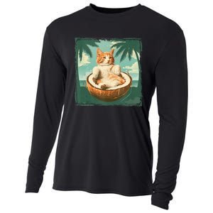 Kamala Harris 2024 Cat Lady Coconut Tree Vote Election Funny Cooling Performance Long Sleeve Crew