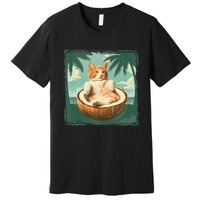 Kamala Harris 2024 Cat Lady Coconut Tree Vote Election Funny Premium T-Shirt