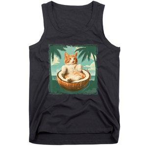 Kamala Harris 2024 Cat Lady Coconut Tree Vote Election Funny Tank Top