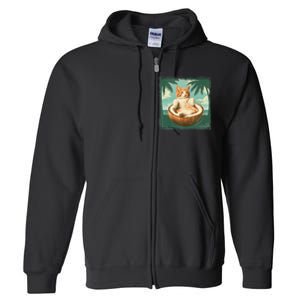 Kamala Harris 2024 Cat Lady Coconut Tree Vote Election Funny Full Zip Hoodie