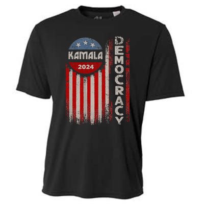 Kamala Harris 2024 Us Flag Democratic President Cooling Performance Crew T-Shirt