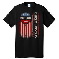 Kamala Harris 2024 Us Flag Democratic President Tall T-Shirt