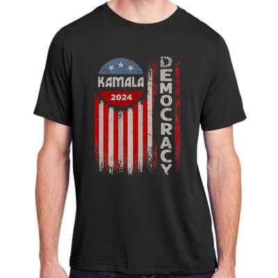 Kamala Harris 2024 Us Flag Democratic President Adult ChromaSoft Performance T-Shirt