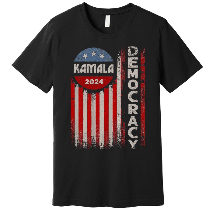 Kamala Harris 2024 Us Flag Democratic President Premium T-Shirt