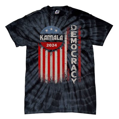 Kamala Harris 2024 Us Flag Democratic President Tie-Dye T-Shirt