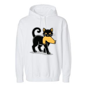 Kamala Harris 2024 Cat Carrying Trump Hair Sarcastic Walz Garment-Dyed Fleece Hoodie