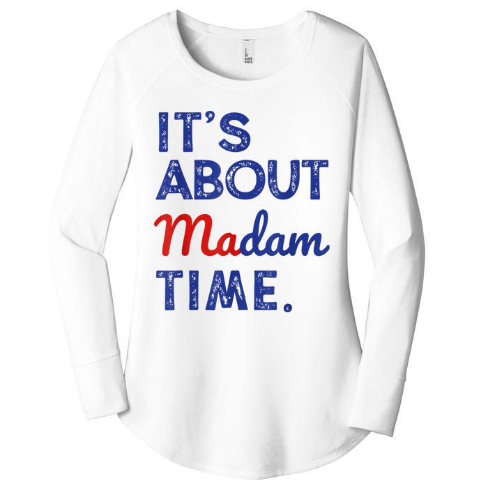 Kamala Harris 2024 ItS About Madam Time President Election Women's Perfect Tri Tunic Long Sleeve Shirt