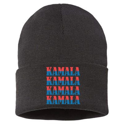 Kamala Harris 2024 President Harris Supporter Graphics Sustainable Knit Beanie