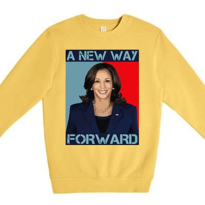 Kamala Harris 2024 A New Way Forward American Election Premium Crewneck Sweatshirt