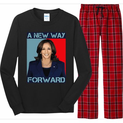 Kamala Harris 2024 A New Way Forward American Election Long Sleeve Pajama Set