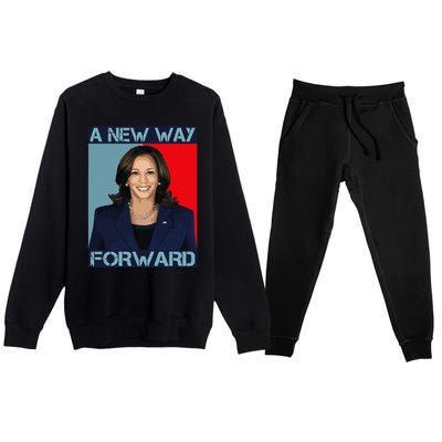 Kamala Harris 2024 A New Way Forward American Election Premium Crewneck Sweatsuit Set