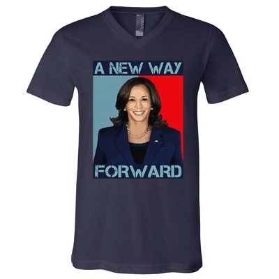 Kamala Harris 2024 A New Way Forward American Election V-Neck T-Shirt