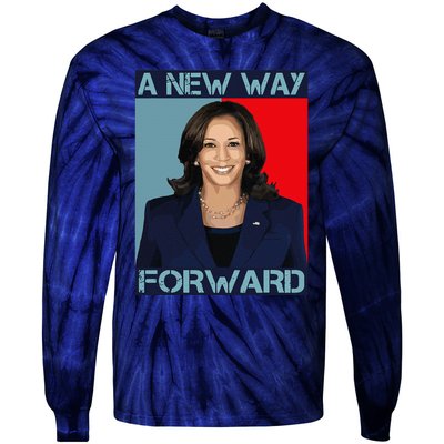 Kamala Harris 2024 A New Way Forward American Election Tie-Dye Long Sleeve Shirt