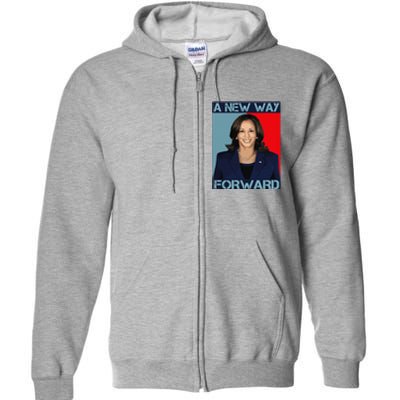 Kamala Harris 2024 A New Way Forward American Election Full Zip Hoodie