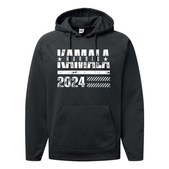 Kamala Harris 2024 Kamala For President Performance Fleece Hoodie