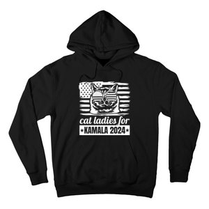 Kamala Harris 2024 Cat Lady Voting Cats Feminine Funny Women Hoodie