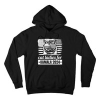 Kamala Harris 2024 Cat Lady Voting Cats Feminine Funny Women Hoodie