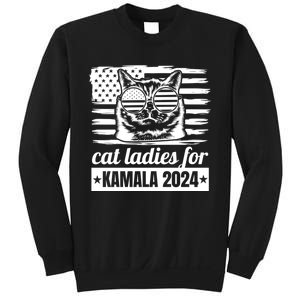 Kamala Harris 2024 Cat Lady Voting Cats Feminine Funny Women Sweatshirt