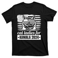 Kamala Harris 2024 Cat Lady Voting Cats Feminine Funny Women T-Shirt