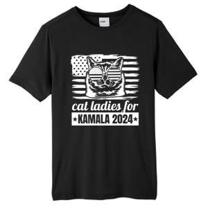 Kamala Harris 2024 Cat Lady Voting Cats Feminine Funny Women Tall Fusion ChromaSoft Performance T-Shirt