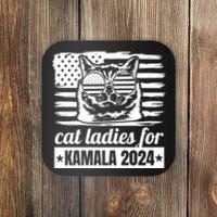 Kamala Harris 2024 Cat Lady Voting Cats Feminine Funny Women Coaster