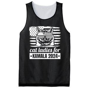 Kamala Harris 2024 Cat Lady Voting Cats Feminine Funny Women Mesh Reversible Basketball Jersey Tank