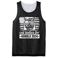 Kamala Harris 2024 Cat Lady Voting Cats Feminine Funny Women Mesh Reversible Basketball Jersey Tank