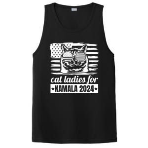 Kamala Harris 2024 Cat Lady Voting Cats Feminine Funny Women PosiCharge Competitor Tank