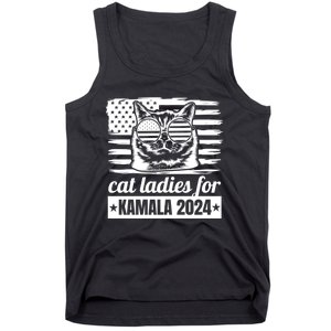 Kamala Harris 2024 Cat Lady Voting Cats Feminine Funny Women Tank Top