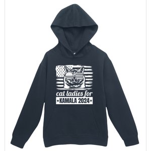 Kamala Harris 2024 Cat Lady Voting Cats Feminine Funny Women Urban Pullover Hoodie