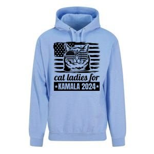 Kamala Harris 2024 Cat Lady Voting Cats Feminine Funny Women Unisex Surf Hoodie