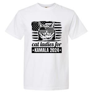 Kamala Harris 2024 Cat Lady Voting Cats Feminine Funny Women Garment-Dyed Heavyweight T-Shirt