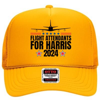 Kamala Harris 2024 For President Flight Attendants High Crown Mesh Back Trucker Hat