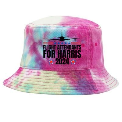 Kamala Harris 2024 For President Flight Attendants Tie-Dyed Bucket Hat