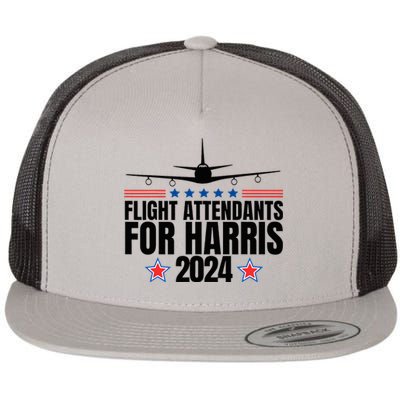 Kamala Harris 2024 For President Flight Attendants Flat Bill Trucker Hat