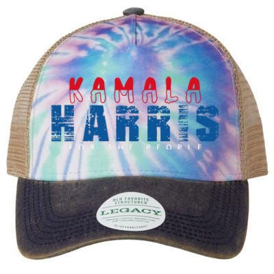 Kamala Harris 2024 For The People Kamala For President Legacy Tie Dye Trucker Hat