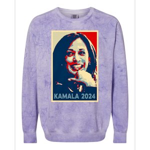 Kamala Harris 2024 For President Campaign Colorblast Crewneck Sweatshirt