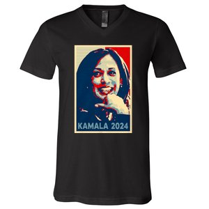 Kamala Harris 2024 For President Campaign V-Neck T-Shirt