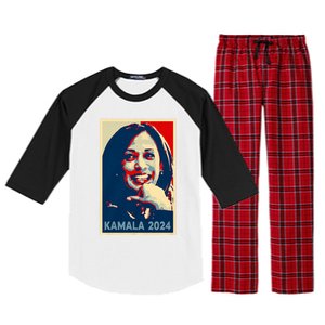 Kamala Harris 2024 For President Campaign Raglan Sleeve Pajama Set