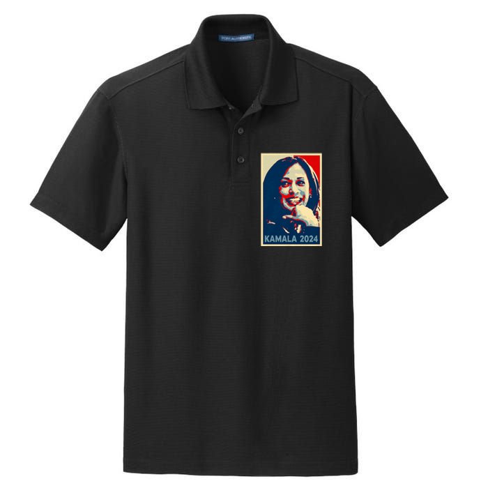 Kamala Harris 2024 For President Campaign Dry Zone Grid Polo