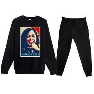 Kamala Harris 2024 For President Campaign Premium Crewneck Sweatsuit Set