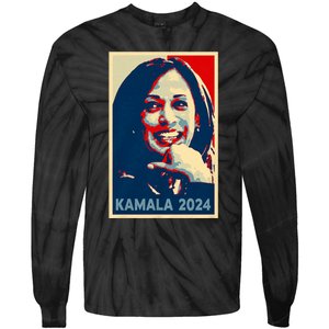 Kamala Harris 2024 For President Campaign Tie-Dye Long Sleeve Shirt