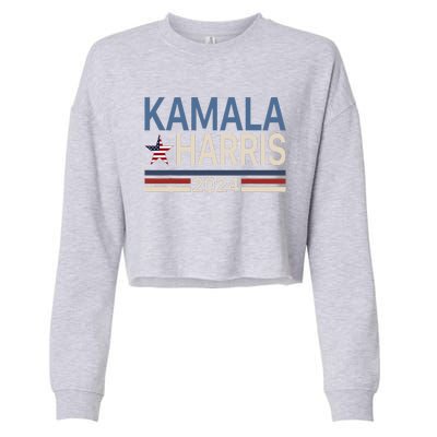 Kamala Harris 2024 For President Campaign Vote Election Cropped Pullover Crew