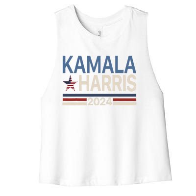 Kamala Harris 2024 For President Campaign Vote Election Women's Racerback Cropped Tank