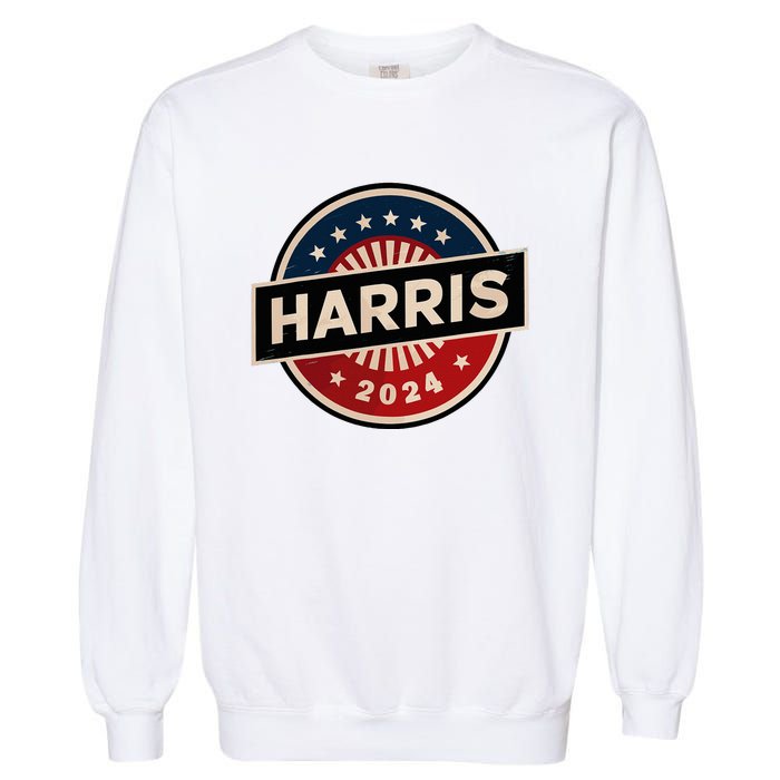 Kamala Harris 2024 For President Campaign 2024 Us Flag Garment-Dyed Sweatshirt