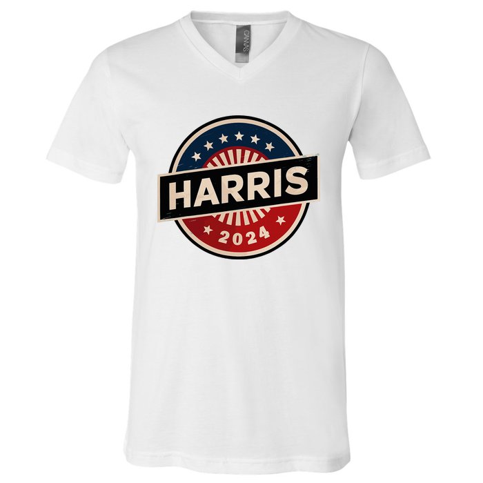 Kamala Harris 2024 For President Campaign 2024 Us Flag V-Neck T-Shirt